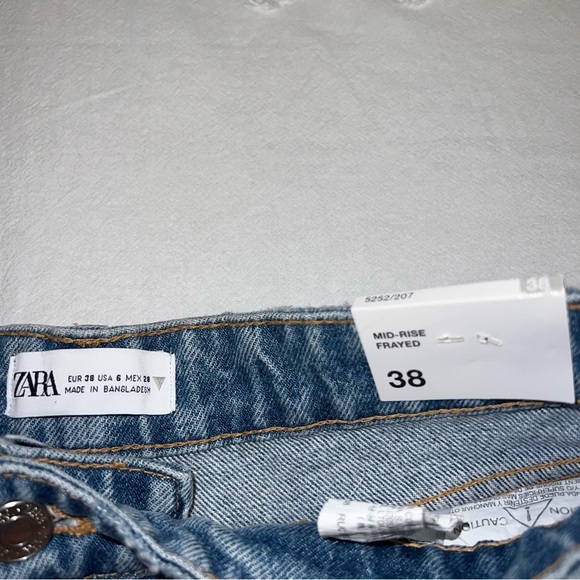 Zara Long Jean Shorts - Picture 3 of 5